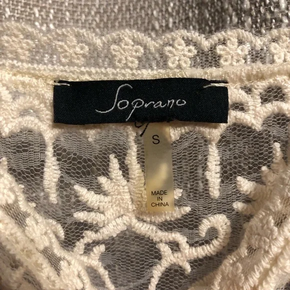 Soprano Lace Sheer Tank Top - Size S - Picture 3 of 4